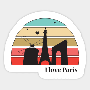 I love Paris Sticker